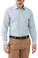 Rodd & Gunn Cape Archer Microprint Sports Fit Button-Up Shirt Lapis at Nordstrom,