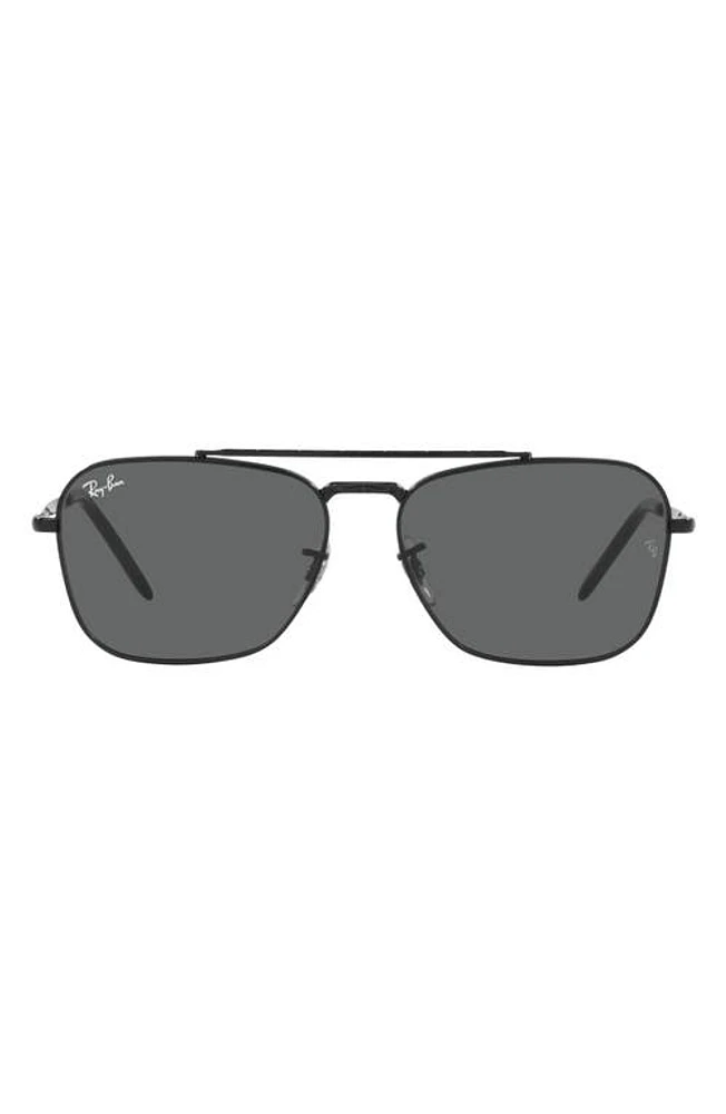 Ray-Ban New Caravan 58mm Square Sunglasses in Black /Dark Grey at Nordstrom