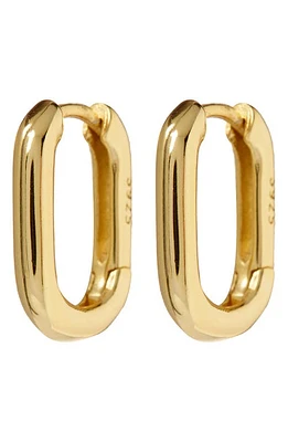 Luv AJ Chain Link Huggie Hoop Earrings in Metallic Gold at Nordstrom