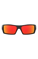 Oakley Gascan 60mm Prizm Polarized Rectangle Sunglasses in Polished Black/Prizm Ruby at Nordstrom