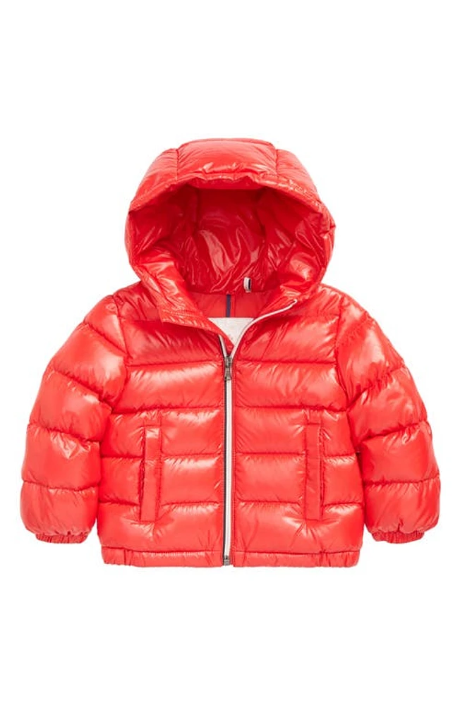 Moncler Kids' New Aubert Hooded Down Jacket in Red at Nordstrom, Size 6-9M