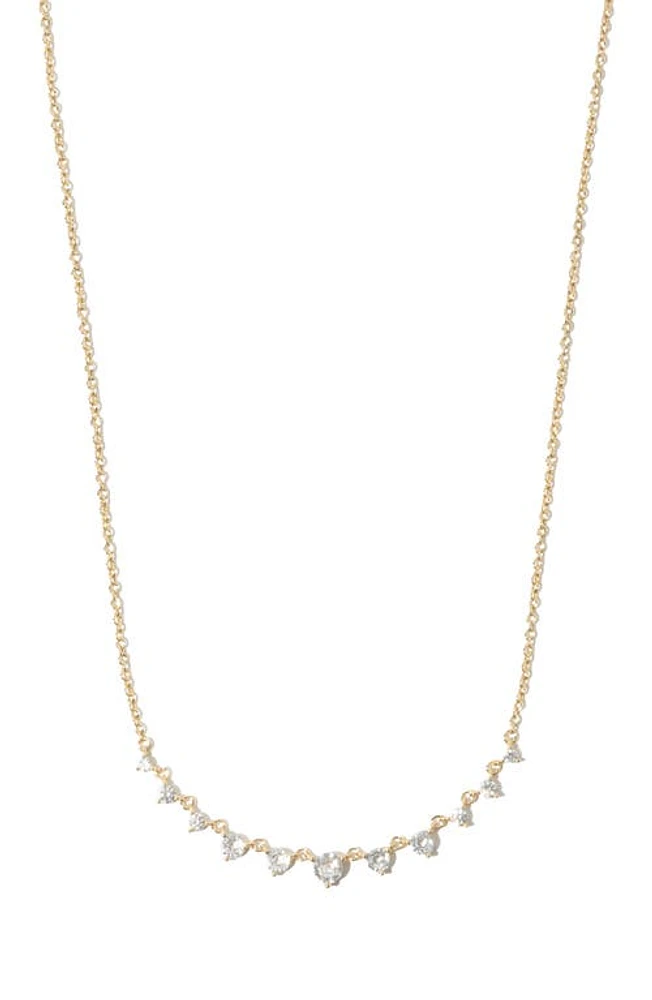 MIRANDA FRYE Grace Cubic Zirconia Necklace in Gold at Nordstrom