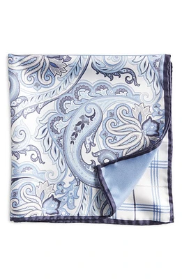 Nordstrom Four Panel Silk Pocket Square in Light Blue at Nordstrom