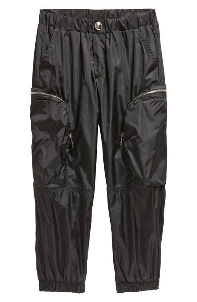 Versace Kids' Nylon Cargo Joggers in Nero at Nordstrom, Size 6Y