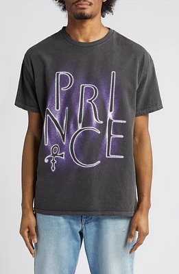 Merch Traffic Prince Glow the Dark Cotton Graphic T-Shirt Black Pigment Wash at Nordstrom,