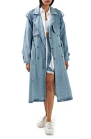 BELLE AND BLOOM Wild Skies Denim Trench Coat Stonewash at Nordstrom,