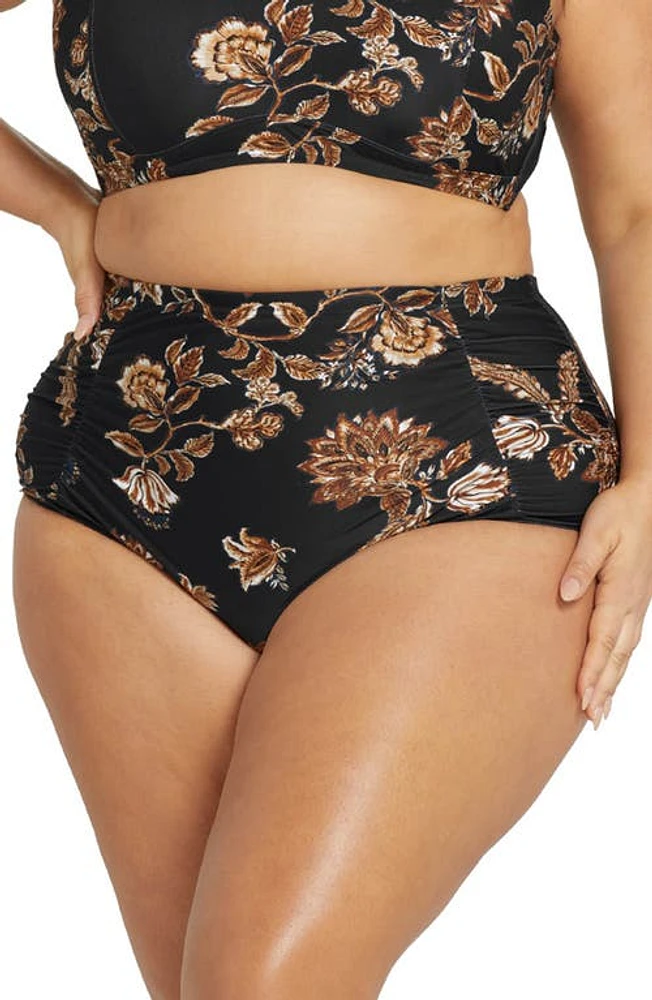 Artesands Chantique Raphael High Waist Bikini Bottoms Black at Nordstrom, Us