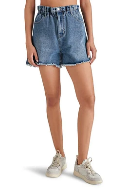 Steve Madden Lunetta Paperbag Denim Shorts Blue at Nordstrom,