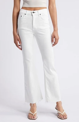 ASKK NY Geek Raw Hem Ankle Flare Jeans Ivory at Nordstrom,