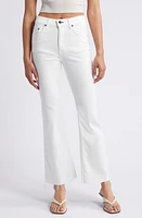 ASKK NY Geek Raw Hem Ankle Flare Jeans Ivory at Nordstrom,