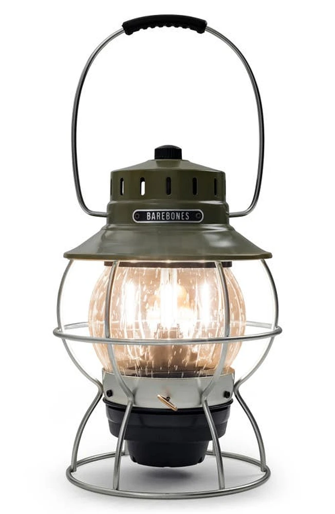 BAREBONES LIVING Railroad Lantern in Olive Drab at Nordstrom