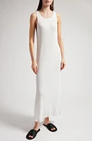 The Row Yule Cotton Rib Tank Maxi Dress White at Nordstrom,