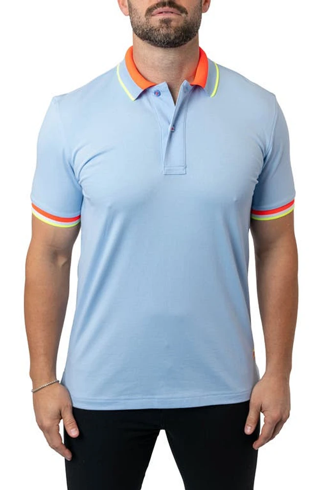 Maceoo Mozart Berlin Egyptian Cotton Polo Blue at Nordstrom