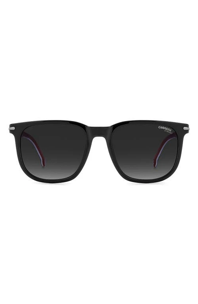 Carrera Eyewear 54mm Rectangular Sunglasses in Black Grey Shaded at Nordstrom