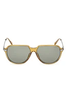 GUESS 56mm Aviator Sunglasses in Yellow /Green at Nordstrom