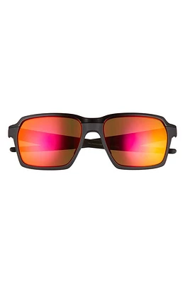 Oakley 58mm Rectangle Sunglasses in Matte Black/Prizm Ruby at Nordstrom