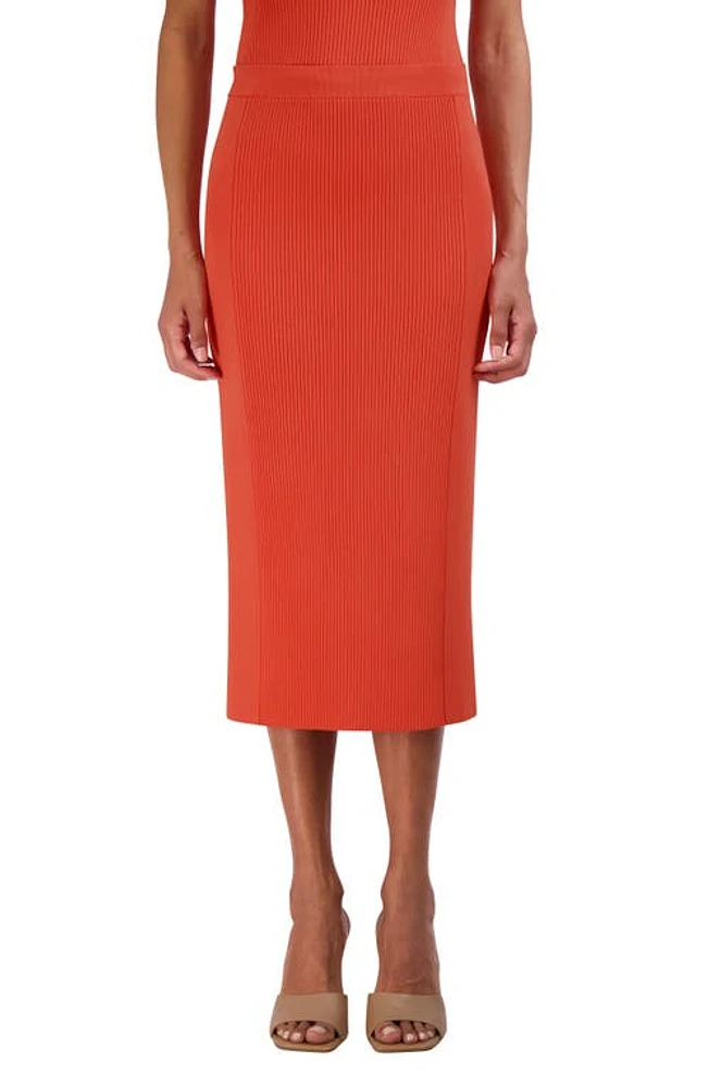 bcbg Rib Sweater Skirt in Ginger at Nordstrom, Size X-Large