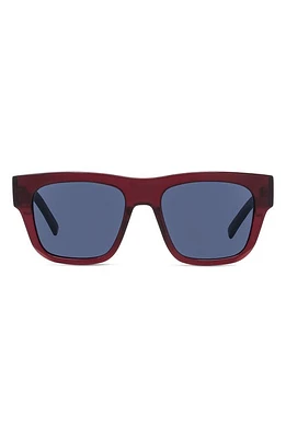 Givenchy 52mm Polarized Square Sunglasses in Shiny Bordeaux /Blue at Nordstrom