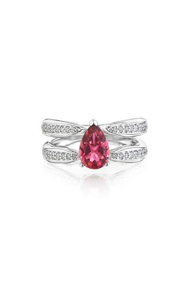 Hueb Pink Tourmaline & Diamond Ring in White Gold at Nordstrom, Size 7