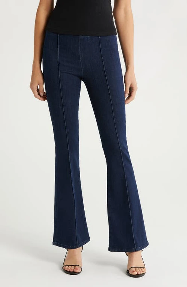 FRAME Jetset Pintuck Organic Cotton Blend Flare Jeans Keller at Nordstrom,