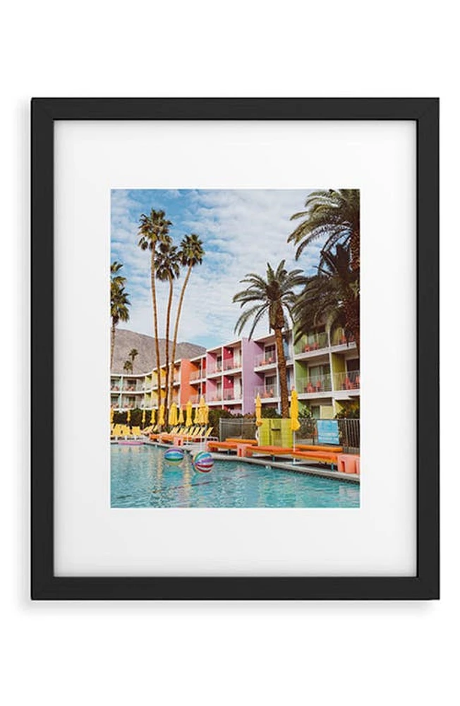 Deny Designs Palm Springs Pool Day VII Framed Art Print in Blue at Nordstrom