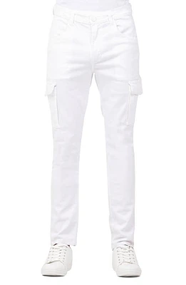 Monfrère Preston Slim Fit Cargo Jeans Blanc at Nordstrom,