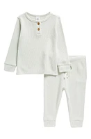 Nordstrom Waffle Knit Cotton Henley & Joggers Set at Nordstrom,