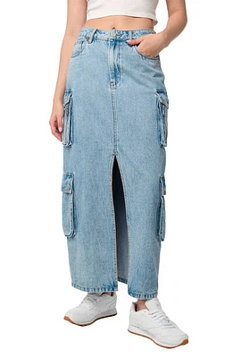 BLANKNYC Denim Cargo Maxi Skirt All Heart at Nordstrom,