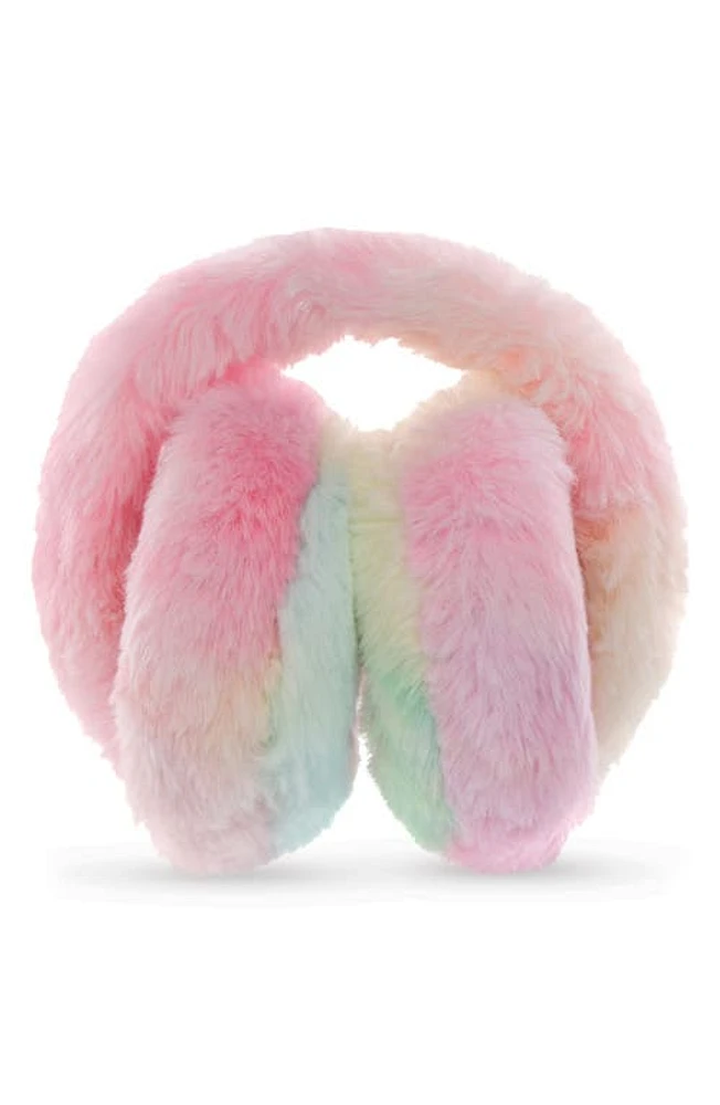 Iscream Tie Dye Faux Fur Wireless Headphones in Multi at Nordstrom