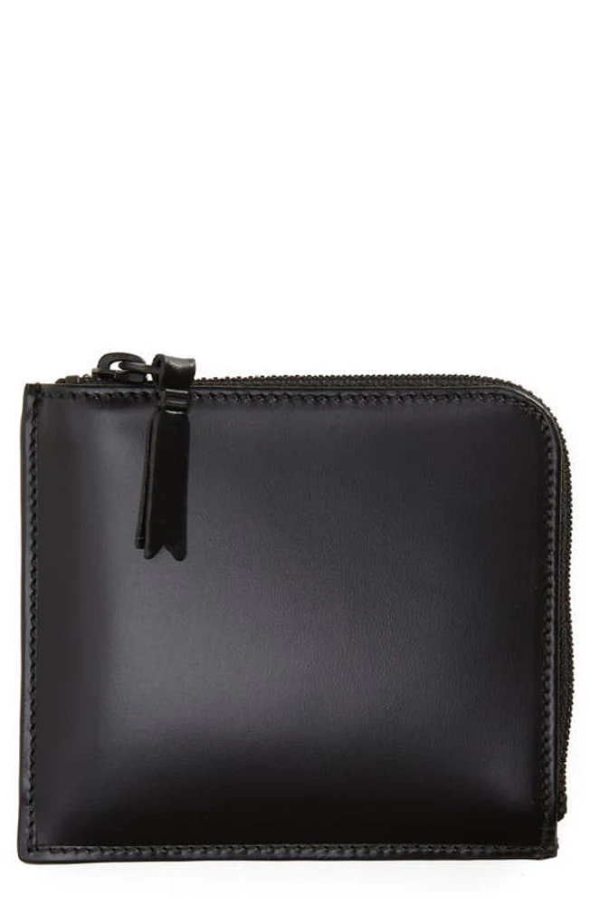 Comme des Garçons Leather Half Zip Wallet in Black at Nordstrom