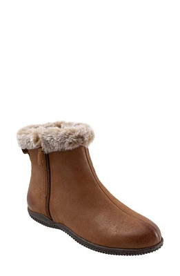 SoftWalk Helena Faux Fur Bootie Luggage Leather at Nordstrom,