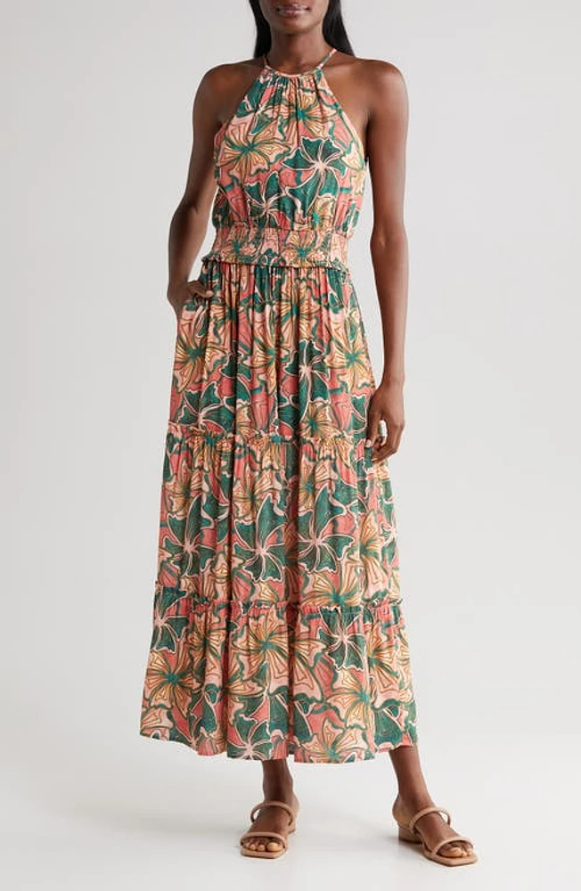 Lost + Wander Hydra Springs Maxi Dress Pink Green Multi at Nordstrom,