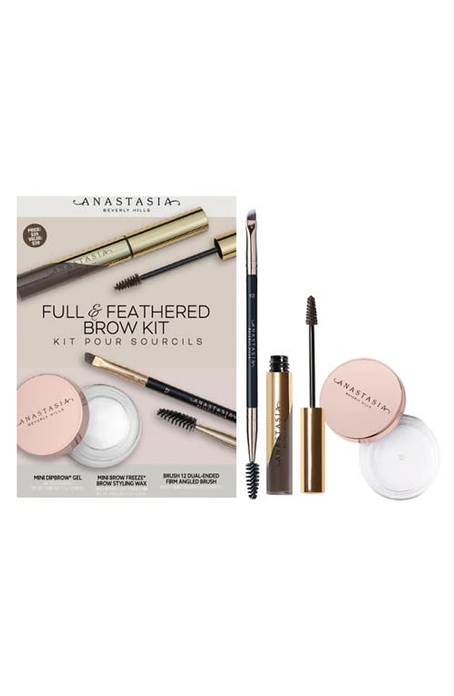 Anastasia Beverly Hills Full & Feathered Brow Kit in Medium Brown at Nordstrom