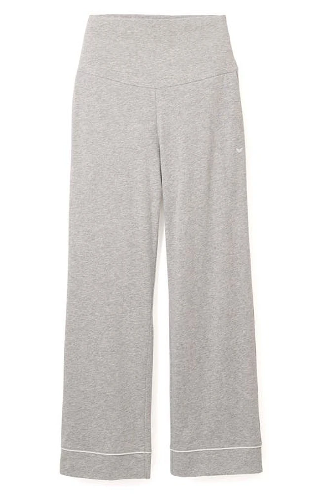 Petite Plume Luxe Pima Cotton Maternity Pants Heather Grey at Nordstrom,