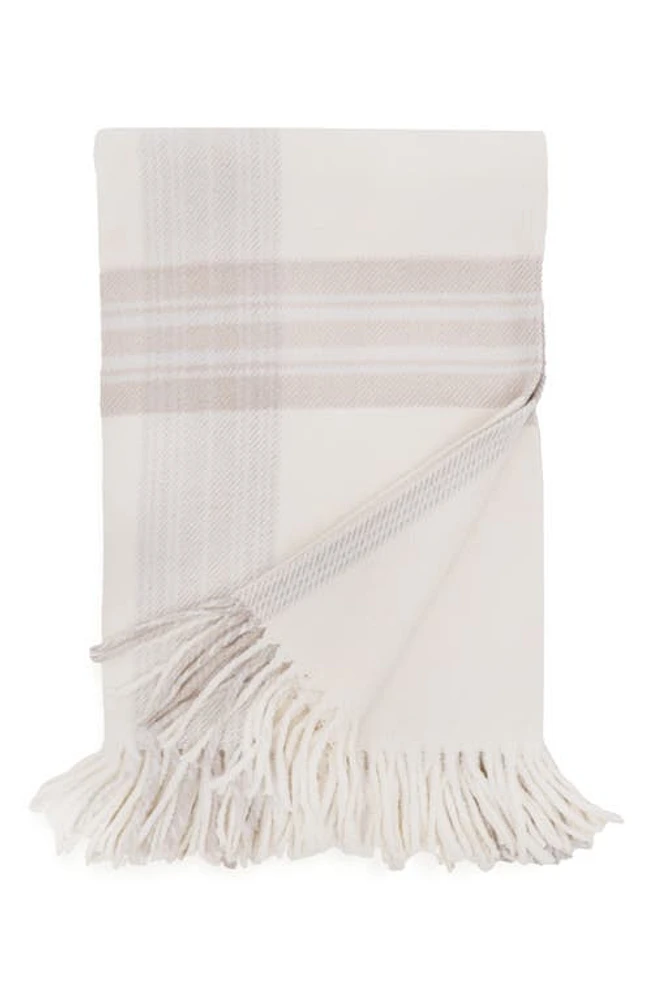 Pom Pom at Home Geneva Throw Blanket in Ivory/Taupe at Nordstrom, Size 50X70