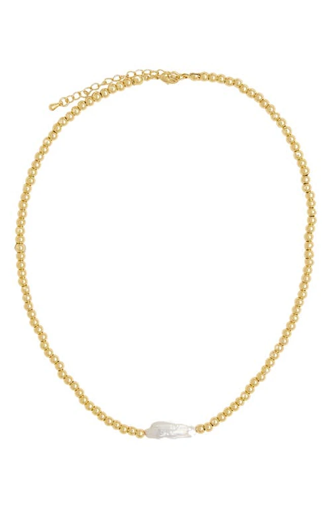 Petit Moments Freshwater Pearl Pendant Necklace in Gold at Nordstrom