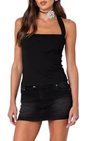 EDIKTED Marisol Halter Top Black at Nordstrom,