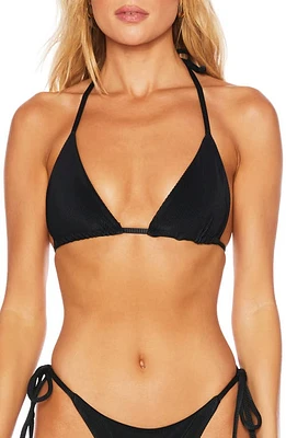 Beach Riot Winona Triangle Bikini Top Black at Nordstrom,