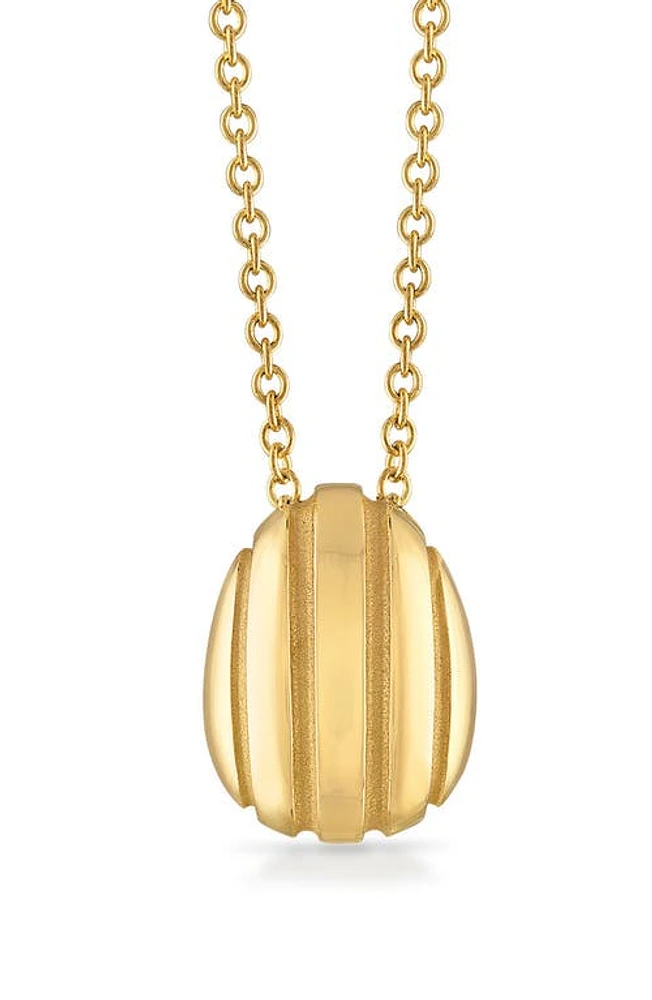 Pamela Zamore Eos Small Egg Pendant Necklace in Gold at Nordstrom