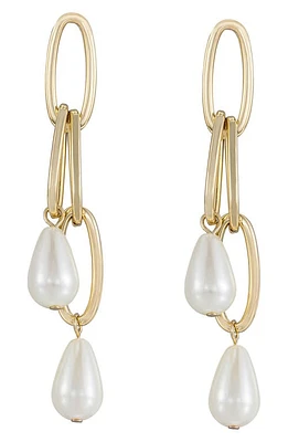 Ettika Freshwater Pearl Drop Earrings in Gold at Nordstrom