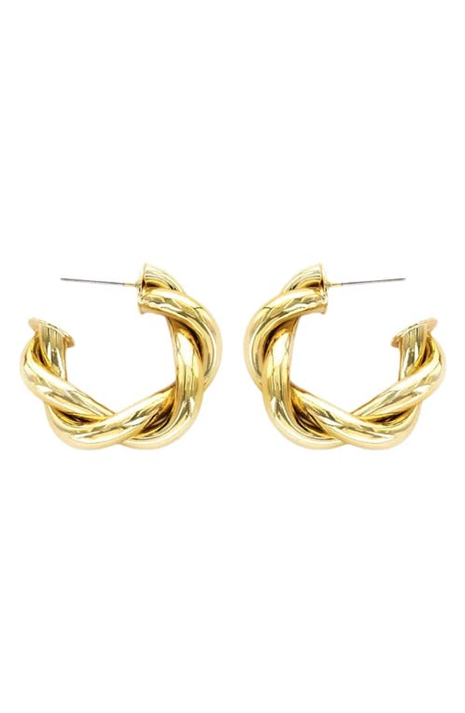 Panacea Twist Hoop Earrings in Gold at Nordstrom