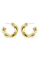 Panacea Twist Hoop Earrings in Gold at Nordstrom