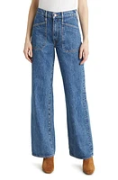 SLVRLAKE Grace Patch Pocket Wide Leg Jeans in Sweet Memory at Nordstrom, Size 32