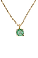 Kate Spade New York little luxuries cubic zirconia pendant necklace in Green at Nordstrom