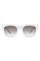 Givenchy 4G 54mm Gradient Square Sunglasses in White /Gradient Brown at Nordstrom