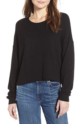 Splendid Marathon Dream Sweatshirt Black at Nordstrom,