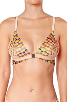 Huit Deco Dots Wireless Bra Forest Green at Nordstrom,