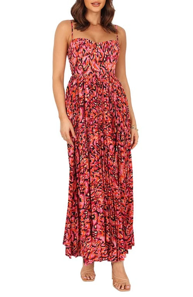 Petal & Pup Achanti Print Pleated Maxi Dress Pink Multi at Nordstrom,