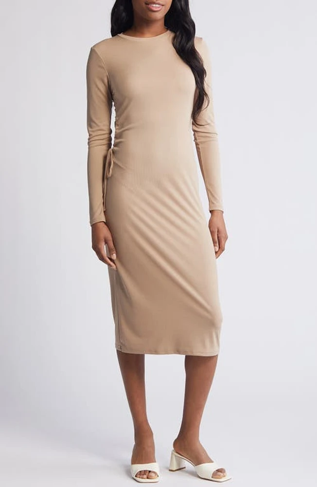 VERO MODA Phine Long Sleeve Rib Jersey Dress at Nordstrom,