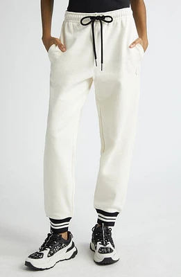 Moncler Logo Patch Joggers White at Nordstrom,